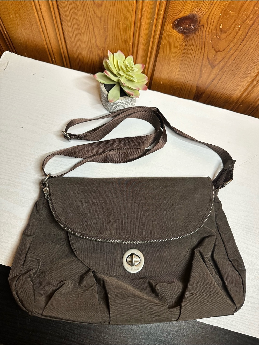 Baggallini Dark Brown Crossbody Bag